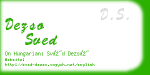 dezso sved business card